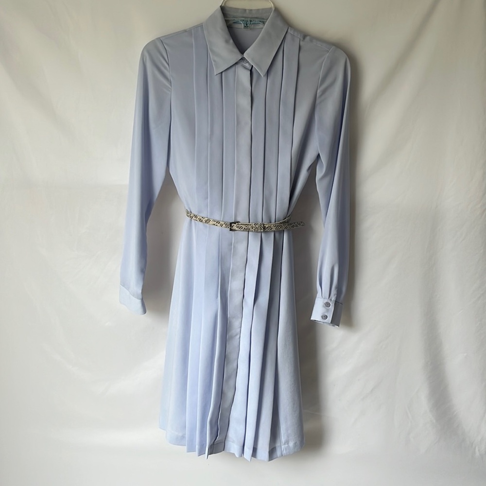 Antonio Melani Pleated & Belted Shirt Dress Size 0